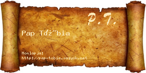 Pap Tóbia névjegykártya